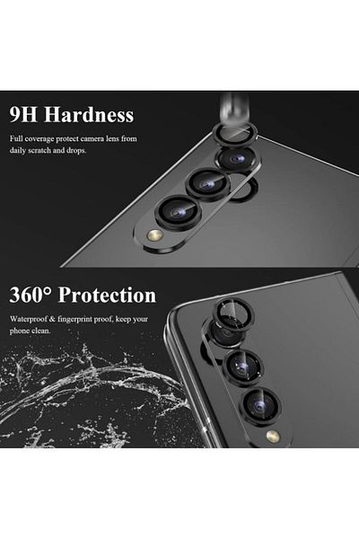 REDz Accessories Film foto, individual pentru Samsung Galaxy Z Fold 4, sticlă securizată, negru