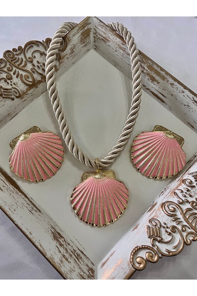 Aka Yazlık kolye küpe set