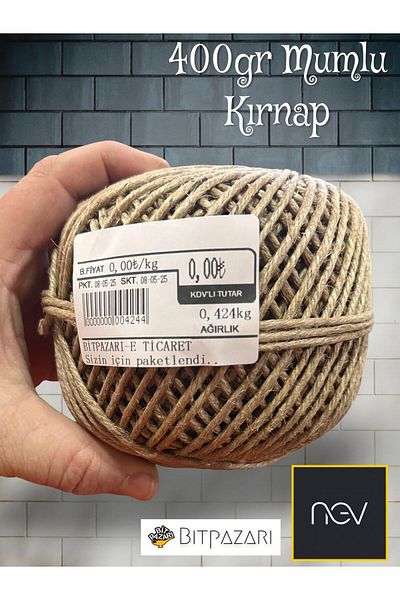 NEVAM 400 G. Waxed Whip Rope - Waxed Jute Rope - Premium Quality
