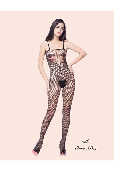 İntive Lingerie Intive All Mesh Secțiunea pieptului Decoltat/Large Mesh Detaliat Slim Strap Body Ciorapi