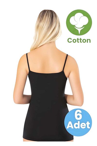 Tezzgelsin Women's 6-Piece Rope Strap Collar Lace Model Undershirt