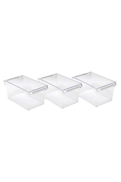 Online Kapında Luxury 2-Piece Refrigerator and Cabinet Organizer Box with Lid