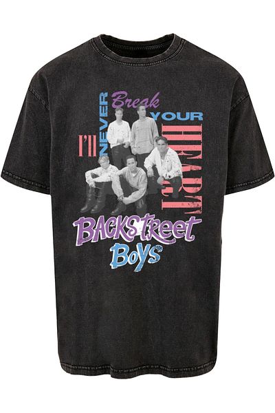 Merchcode Herren Backstreet Boys - Inbyh Acid Washed Oversize Tee