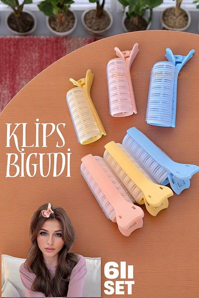 Transformacion Clip pentru ondulator de păr fără căldură Bigudie de noapte naturală 3 cm Set de 6 721635