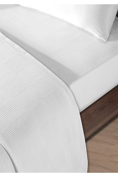 Evim 100% Cotton Single White Hotel Pique Set 160 X 230 cm