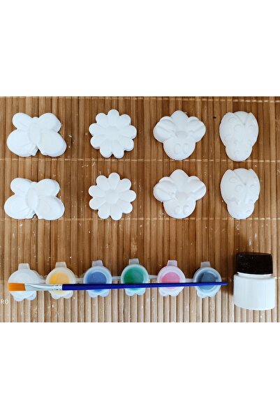 Misse 8 Adet (3D) Sevimli Böcekler Figürlü Taş Boyama Seti Çocuk Gelişimi Etk...