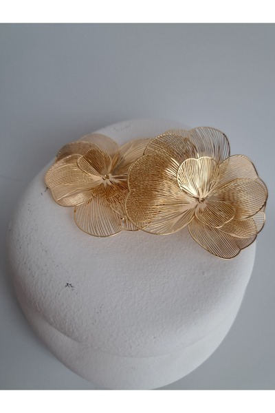 BHR AKSESUAR Altın Büyük Çiçek Küpe