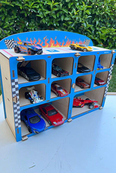 zoziva Wooden Toy Garage - Collect Cars, Park Them, Set up the Layout!