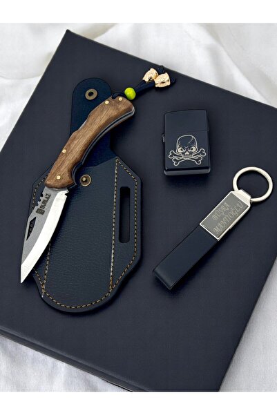 SürLaz İsme Özel El Yapımı Dövme Çelik Çakı İsim Yazılabilir Anahtarlık Desen...