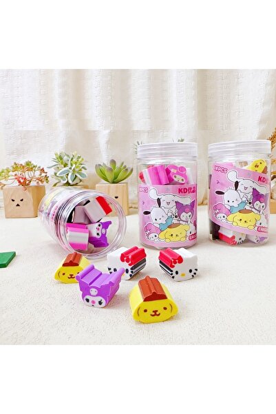 Livava مجموعة ممحاة شخصيات لطيفة في علبة، 18 قطعة، ملونة، 2×2