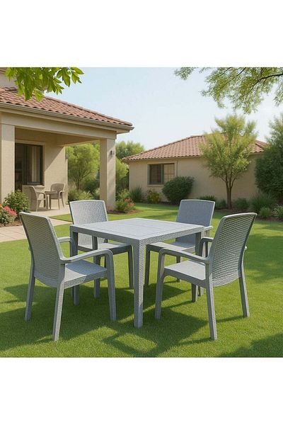 ALMUFARREJ Dining Table for Kitchen and Open Atmospheres, Strong Plastic, 80 cm Without Chairs
