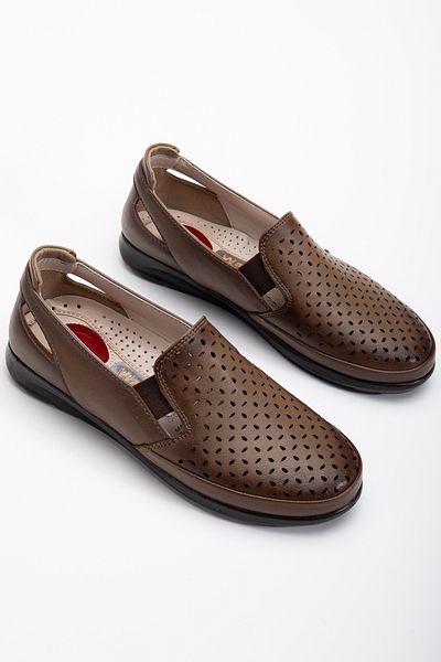 Waresta Daily Summer Orthopedic Low Sole Women's Shoes Large Size Daily Leather Mother Shoes Wrs405