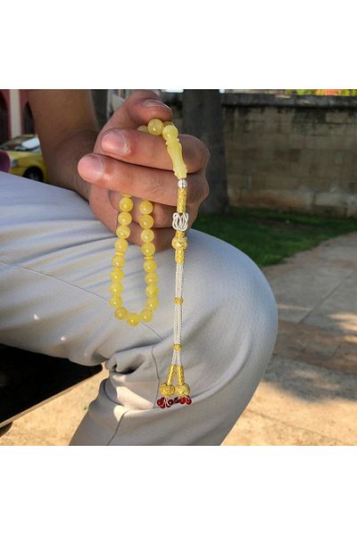 dergah tesbih Damla Amber Prayer Beads - Original S3, Kazazlı