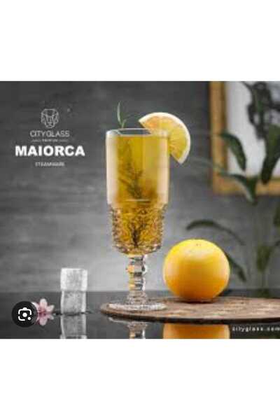 ORTAKÖY CENNETİ Ayaklı Kokteyl Kadehi Maıorca Ithal 6 Ad Bardak 220 Cc Kalıteli Cam 16 Cm Yükseklık