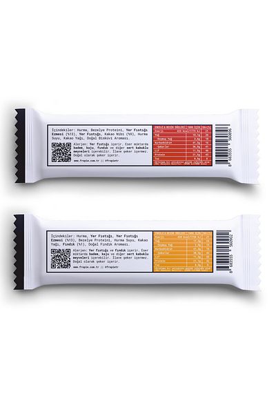 FROPİE Fropie Vegan High Protein Bar Set of 12 - Peanut Butter & Hazelnut & Cocoa Nibs