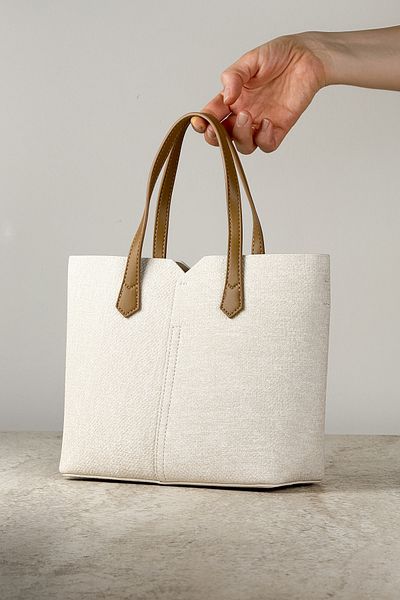 DSN Canvas Textured Chain Strap Women's Hand and Shoulder Bag - Adjustable Strap