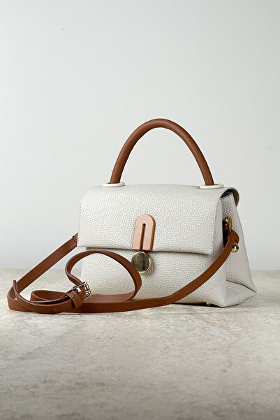 DSN Zarif Tokalı Kapaklı Kadın El ve Omuz Çantası - Ayarlanabilir Askılı