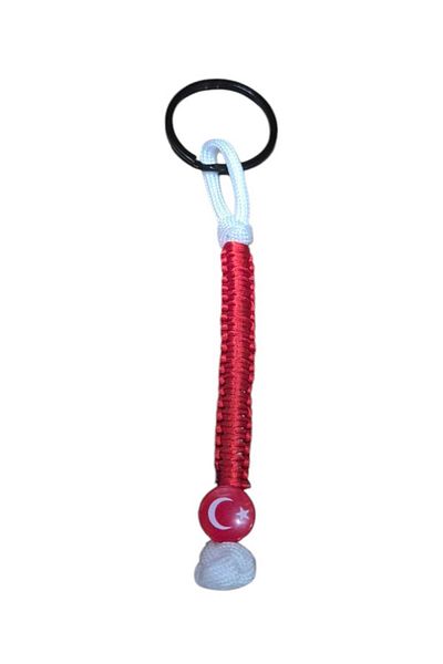 moonparacord Paracord Turkish Flag Keychain