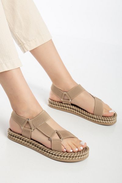 Waresta Straw Sole Elastic High Sole Flexible Sandals