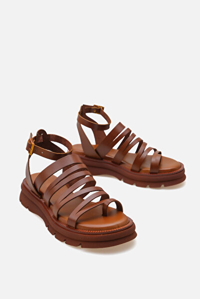 Corridor Italy - Günlük Kadın Hakiki Deri Sandalet