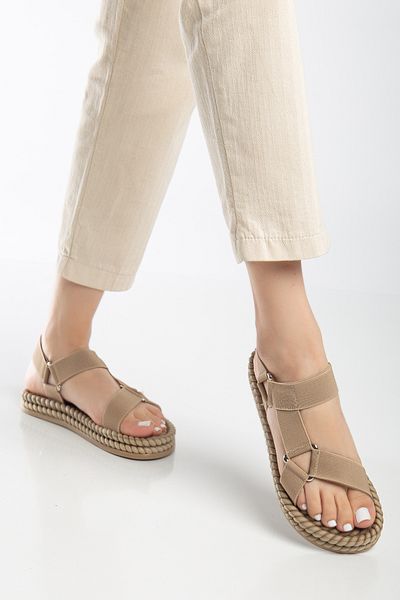 Waresta Straw Sole Elastic High Sole Flexible Sandals
