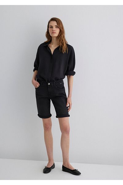 Mavi Alexis Casual Vintage Anthrazit Jean Shorts 1441524752