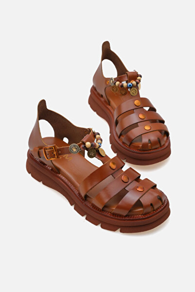 Corridor Italy - Günlük Kadın Hakiki Deri Sandalet