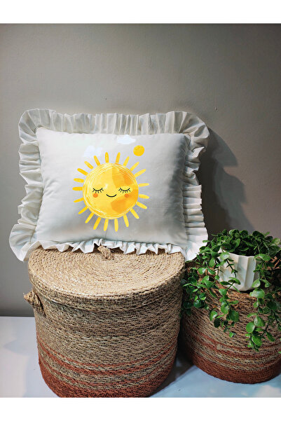 Moda Lime İsme Özel Baskılı Fırfırlı Bebek Dolgulu Yastık hediyelik (Takı Yas...