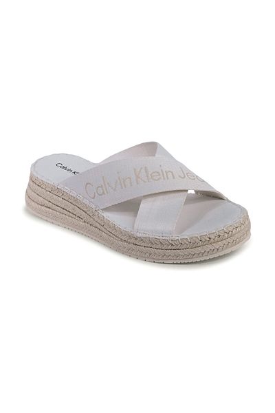 Calvin Klein Άνετη σόλα Λευκές Γυναικείες Παντόφλες - YW0YW01364-0K4