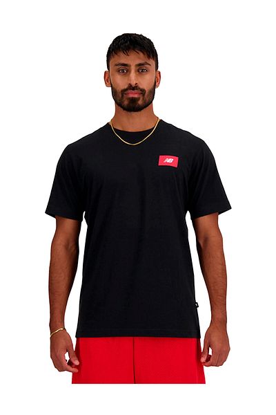 New Balance Sport Essentials Logo-T-Shirt – Schwarz, Kurzarm-Oberteil