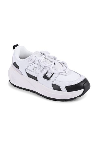 Tommy Hilfiger Granatowo-białe trampki damskie Fw0Fw 076510 K4