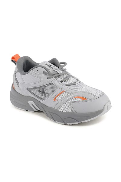 Calvin Klein Šedé sportovní tenisky – dámské šněrovací tenisky s logem značky Yw0yw00944-0ım