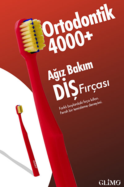Glimo Ortodontik Diş Fırçası 4000 | Fda Onaylı,bpa Içermez,diş Teli Temizliği...