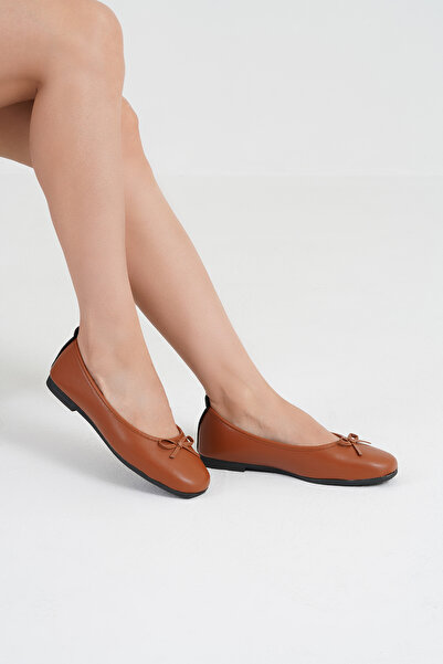 Beyond Kadın Taba Günlük Fiyonklu Alçak Topuklu Rahat Babet BYNDFMRC01