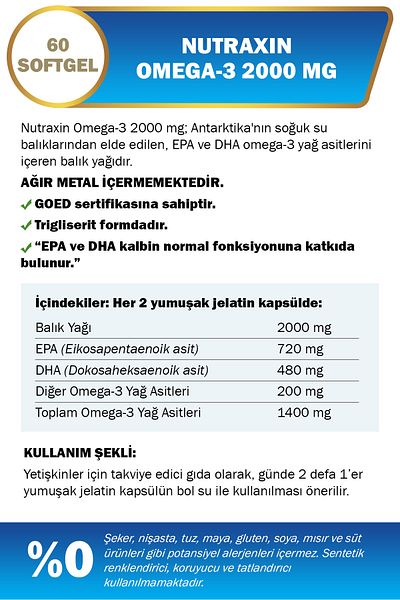Nutraxin Omega3 2000mg 60 Tablet