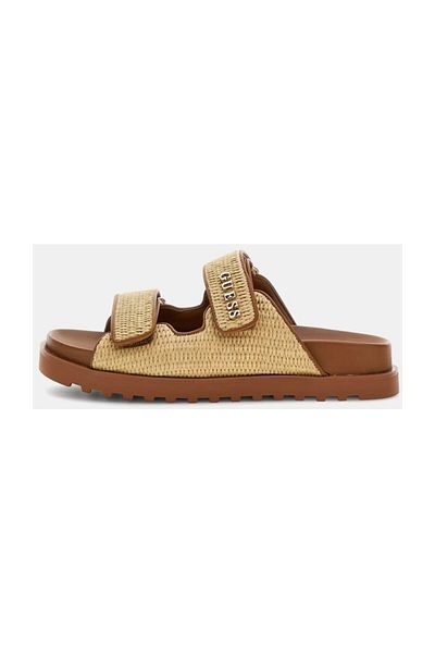 Guess Fadelize Double Band Logo Hausschuhe FLJFDEFAP19 SLIPPERS FLJFDE FAP19 TAN