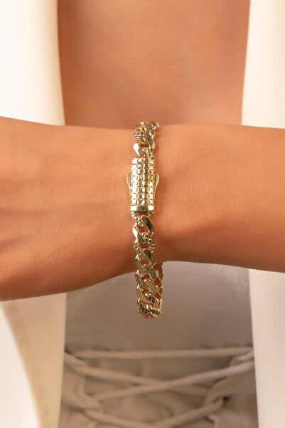 Fiyonk Kuyumculuk 14 Ayar Altın Kalemli Gurmet Bileklik