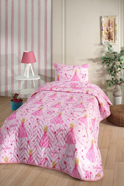 Formeya Prinzessin gemustert Kinder-Teenager-Zimmer Einzel Pique-Tagesdecke Set 160 X 230 Cm (OHNE BLATT)