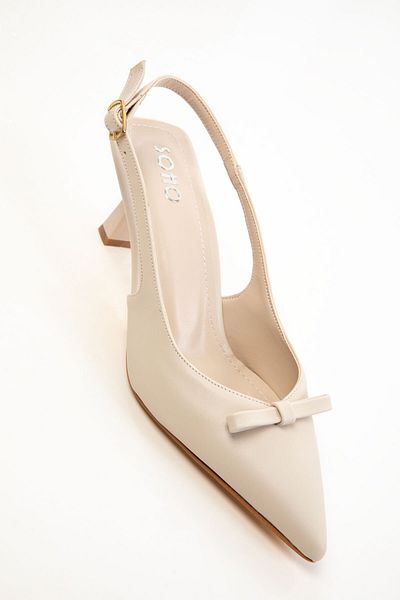 SOHO Beige Women's Classic Heeled Shoes 20597