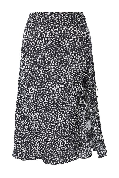 Edit by Trendyol Black Woven Skirt Tedss25Et00012