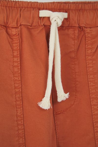 TRENDYOLKIDS Tile Male Child 100% Cotton Pocket Detail Elastic Woven Shorts & Bermuda Tkdss25Sr00027