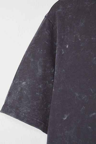 Trendyol Curve Ανθρακί 100% βαμβακερό μπλουζάκι Boyfriend/Wide Fit με εφέ Fade