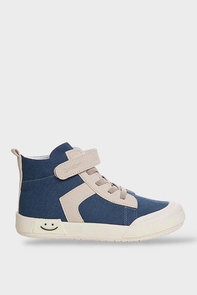 Liger Navy Blue Unisex Linen Kids Sports Shoes - Orthopedic, Lighted Ankle