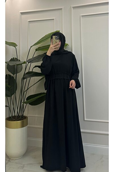 BESSE KETEN PAMUK ELBİSE KAPALI GİYİM TESETTÜR