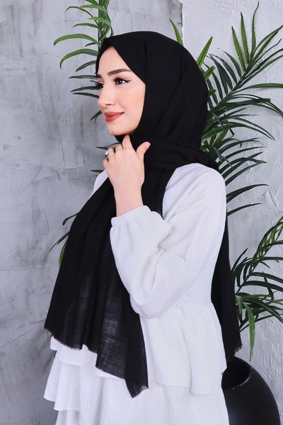 Golden Rose Solid Color Flamed Shawl
