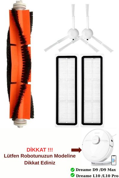 RotRever Dreame Vacuum Mop D9/D9 Max-Dreame D9 Pro-Dreame L10/L10 Pro Brush, Filter Refill Set