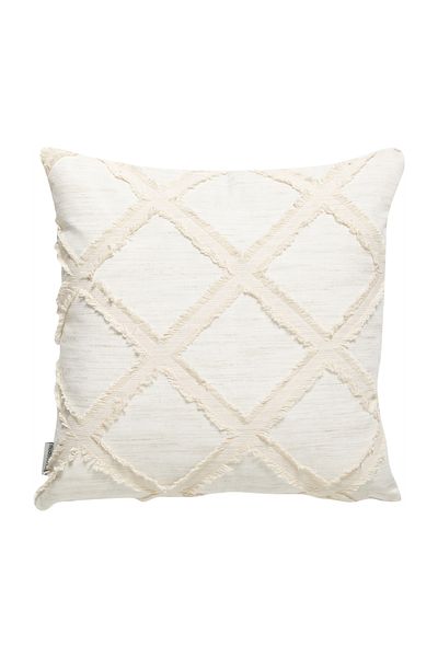 Mudo Home Bella Soft Ecru Throw Pillow - 45x45