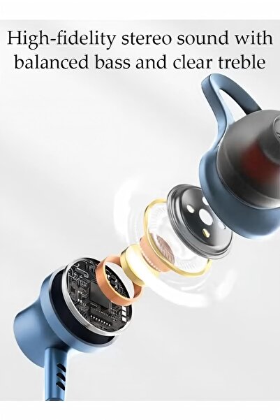 Generic Neckband Bluetooth Headphones, Retractable Earbuds, Noise Cancelling