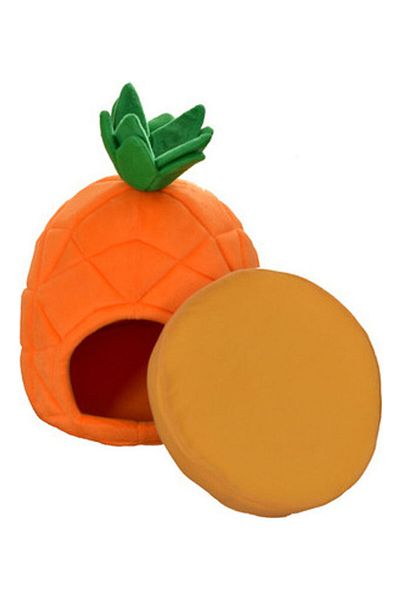 Generic Comfortable Pineapple Shape Pet House Orange/Green 48cm