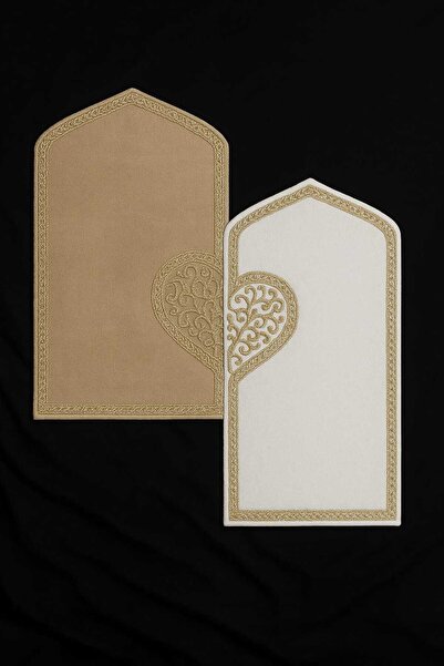 Evsay Heart Prayer Rug Paired Couple Prayer Rug Matching Prayer Rug Bride Gro...